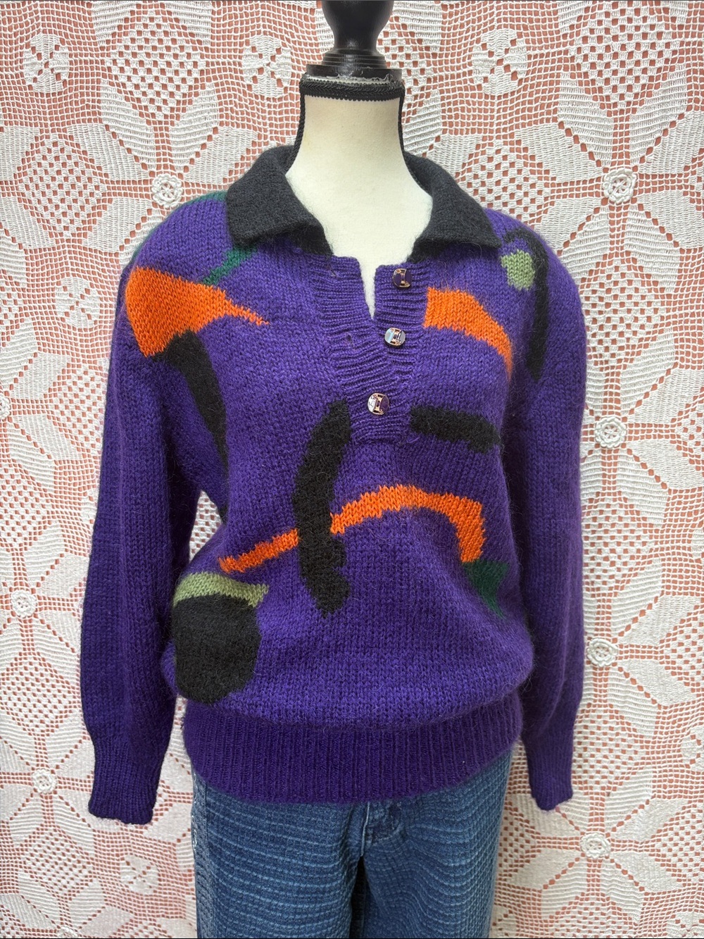 Vintage Lei Condotti Mohair Blend Sweater Sz M - Picture 11 of 11